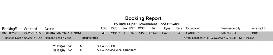 mariposa county booking report april 26 2016