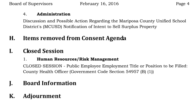 mariposa county board of supervisors meeting agenda febuary 16 2016 4