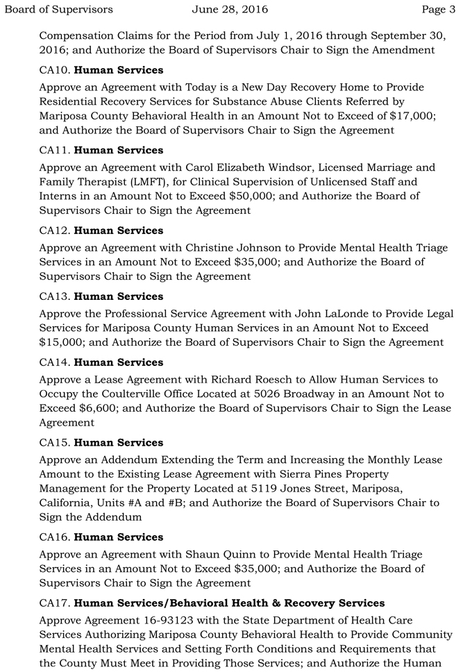 2016 06 28 mariposa county board of supervisors agenda june 28 2016 3
