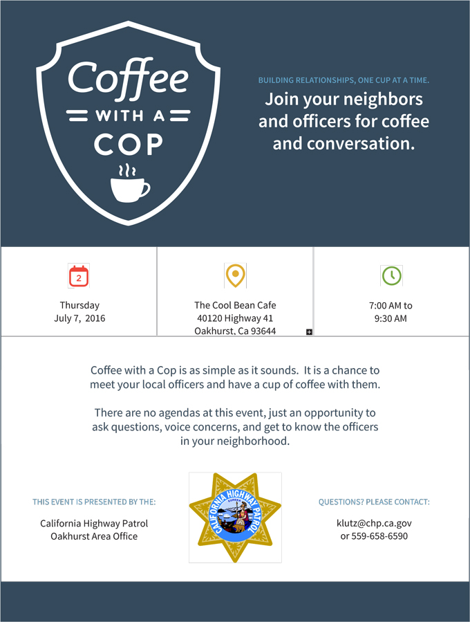 oakhurst coffee with a cop july 7 2016