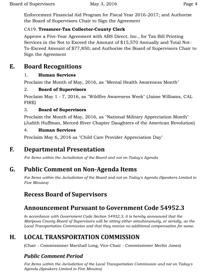 2016 05 03 mariposa county board of supervisors agenda may 3 2016 4