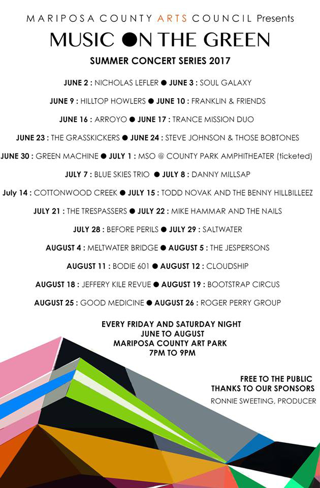 Music on the Green schedule
