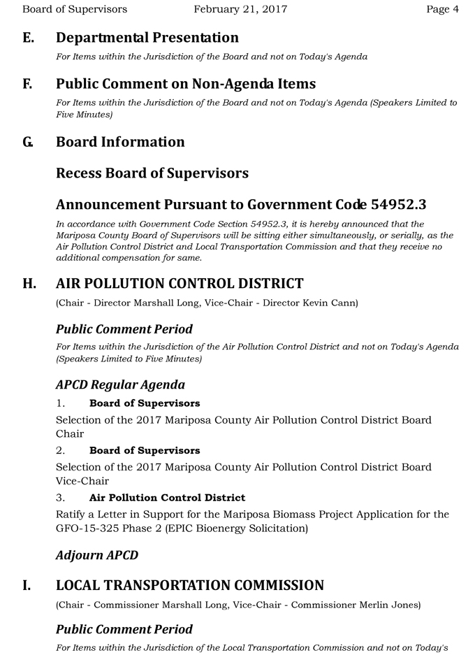 2017 02 21 mariposa county board of supervisors agenda february 21 2017 4