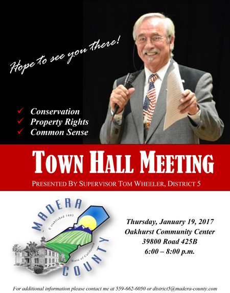 tom wheeler oakhurst town hall meeting january 19 2017