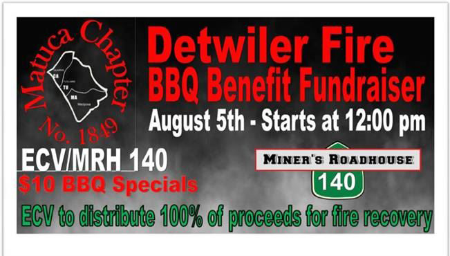 ecv detwiler wildfire mariposa county bbq fundraiser