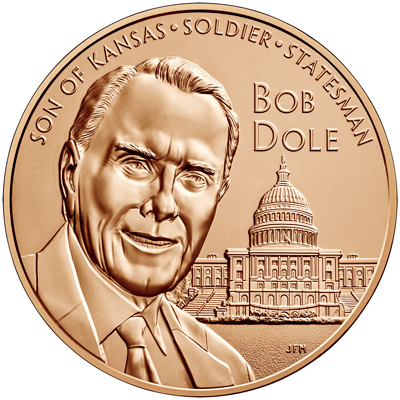 2017 bob dole bronze medal one and one half inch obverse