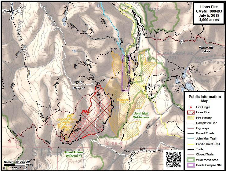 Lions Fire SNF fire map 7 5 2018