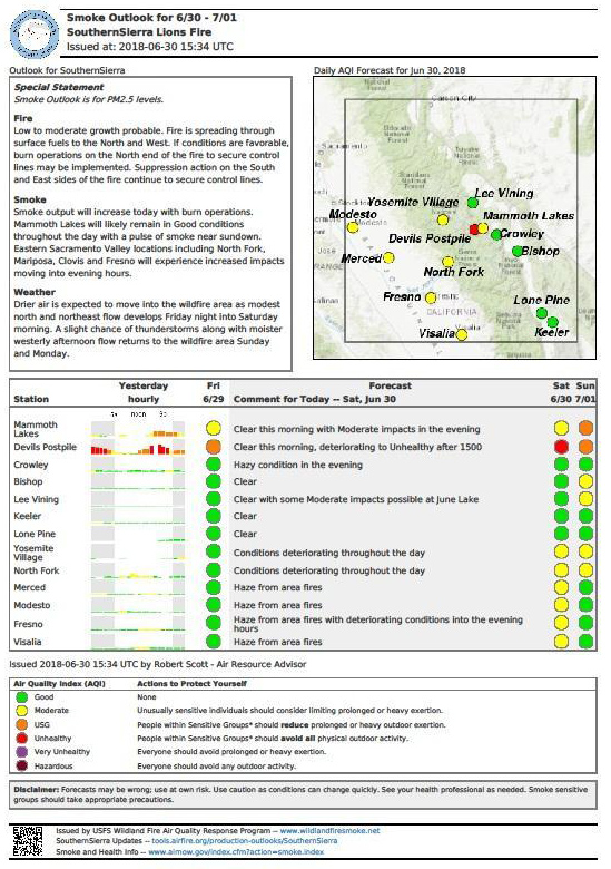 Lions Fire SNF Air Quality 6 30 18