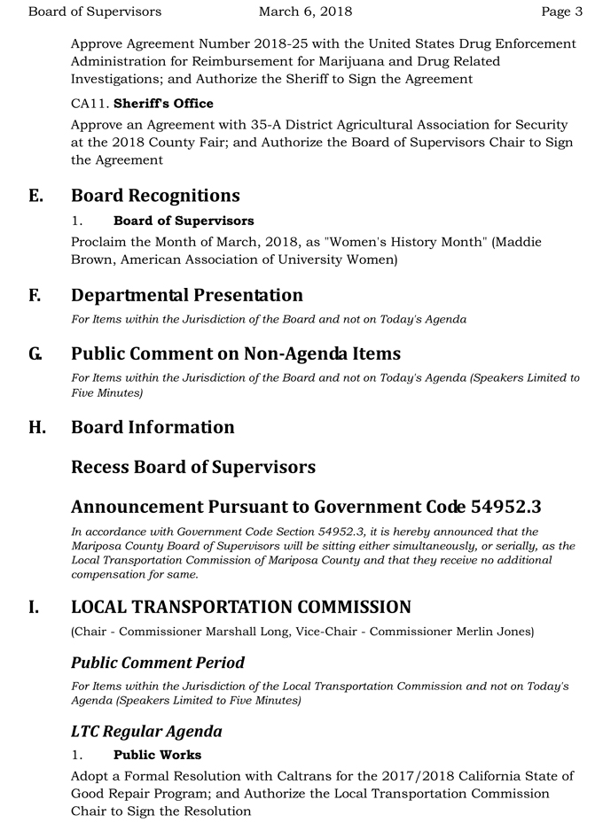 2018 03 06 mariposa county Board of Supervisors Public Agenda march 6 2018 3
