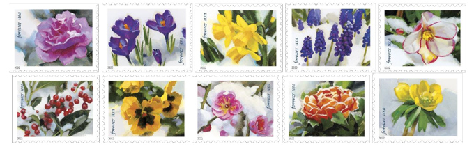 usps issues snowy beauty forever stamps