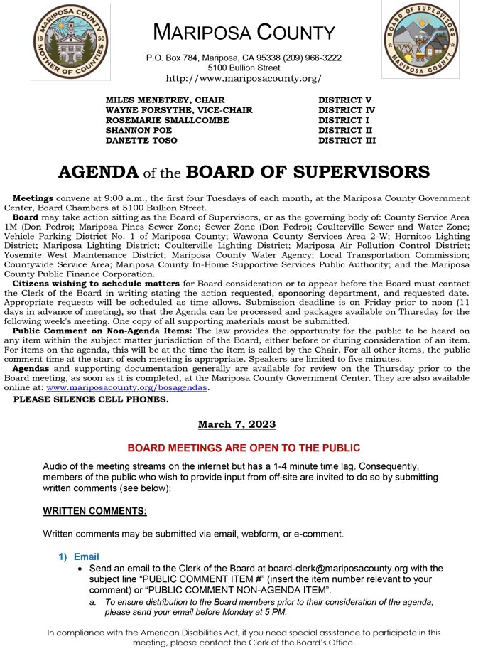 2023 03 07 Board of Supervisors 1
