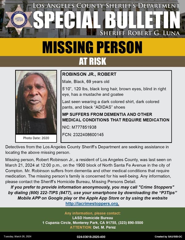 LASD missing Robinson