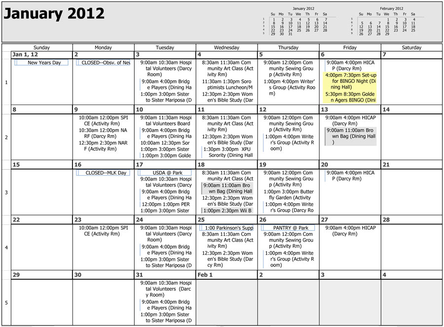 Activities-for-January-2012