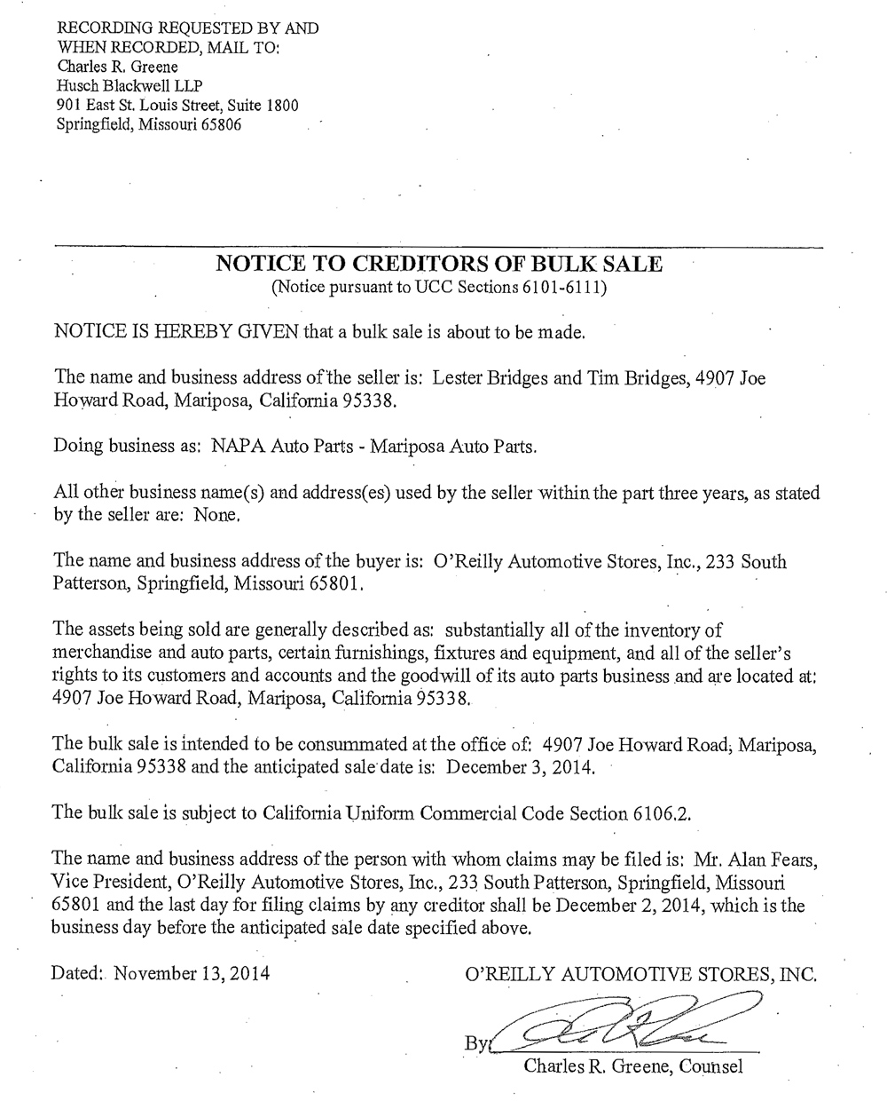 Notice