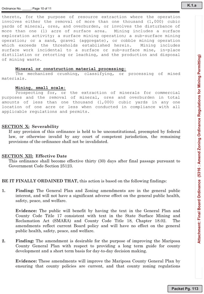 2015 12 15 mariposa county board of supervisors mining ord 12