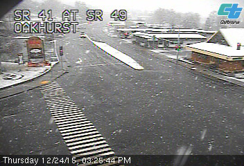 snow in oakhurst cal trans december 24 2015