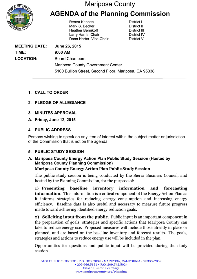 2015 06 26 mariposa county planning commission 1