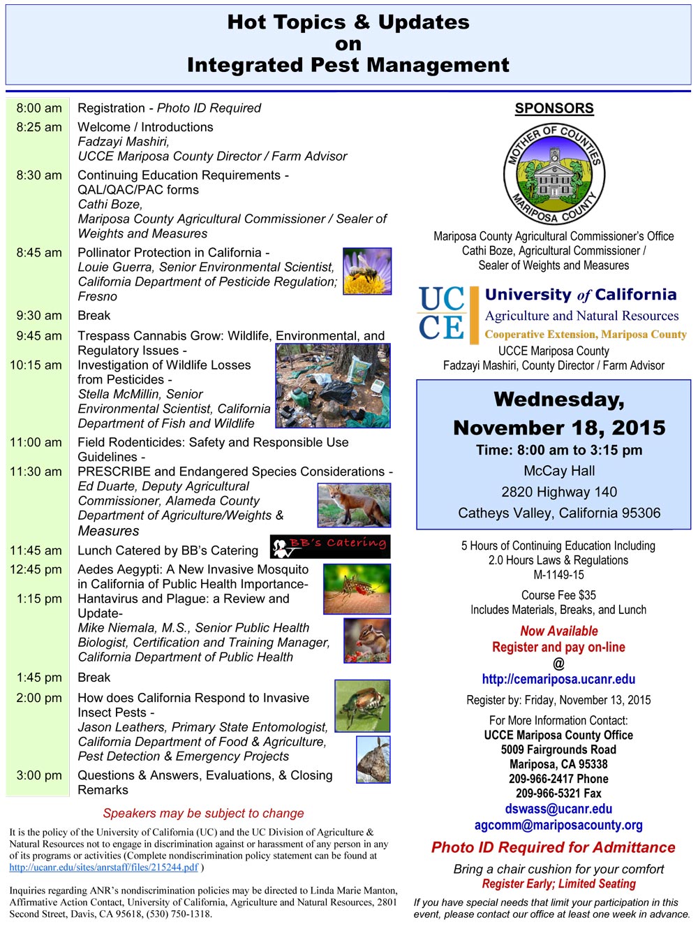 Pest Management Workshop