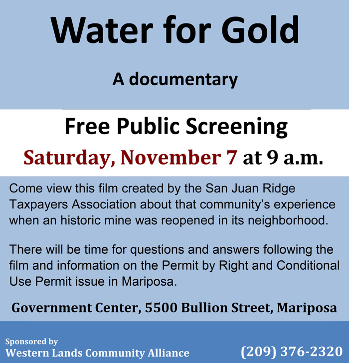 Water for Gold