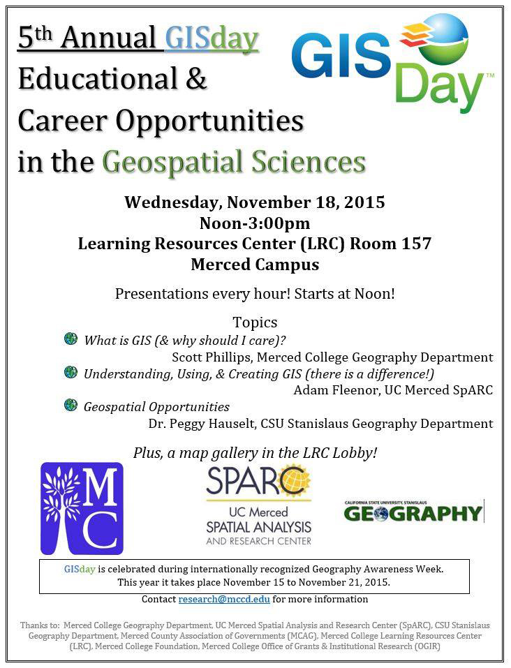 merced college gis day november 18 2015