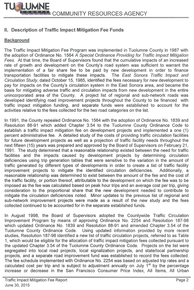 tuolumne county traffic impact mitigation fee report 2015 1