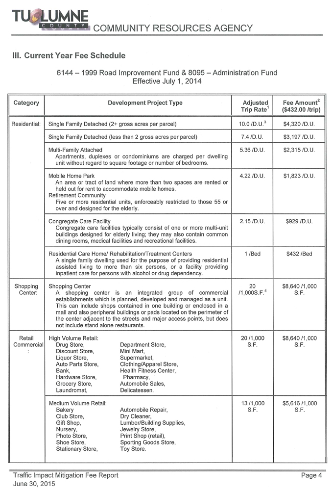 tuolumne county traffic impact mitigation fee report 2015 6