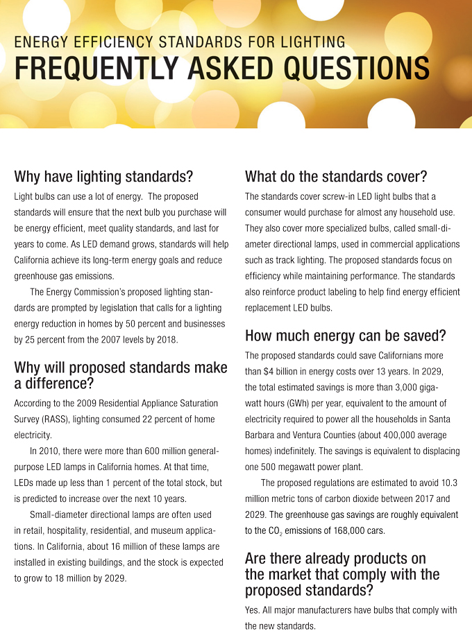 california lightning standards proposed 1