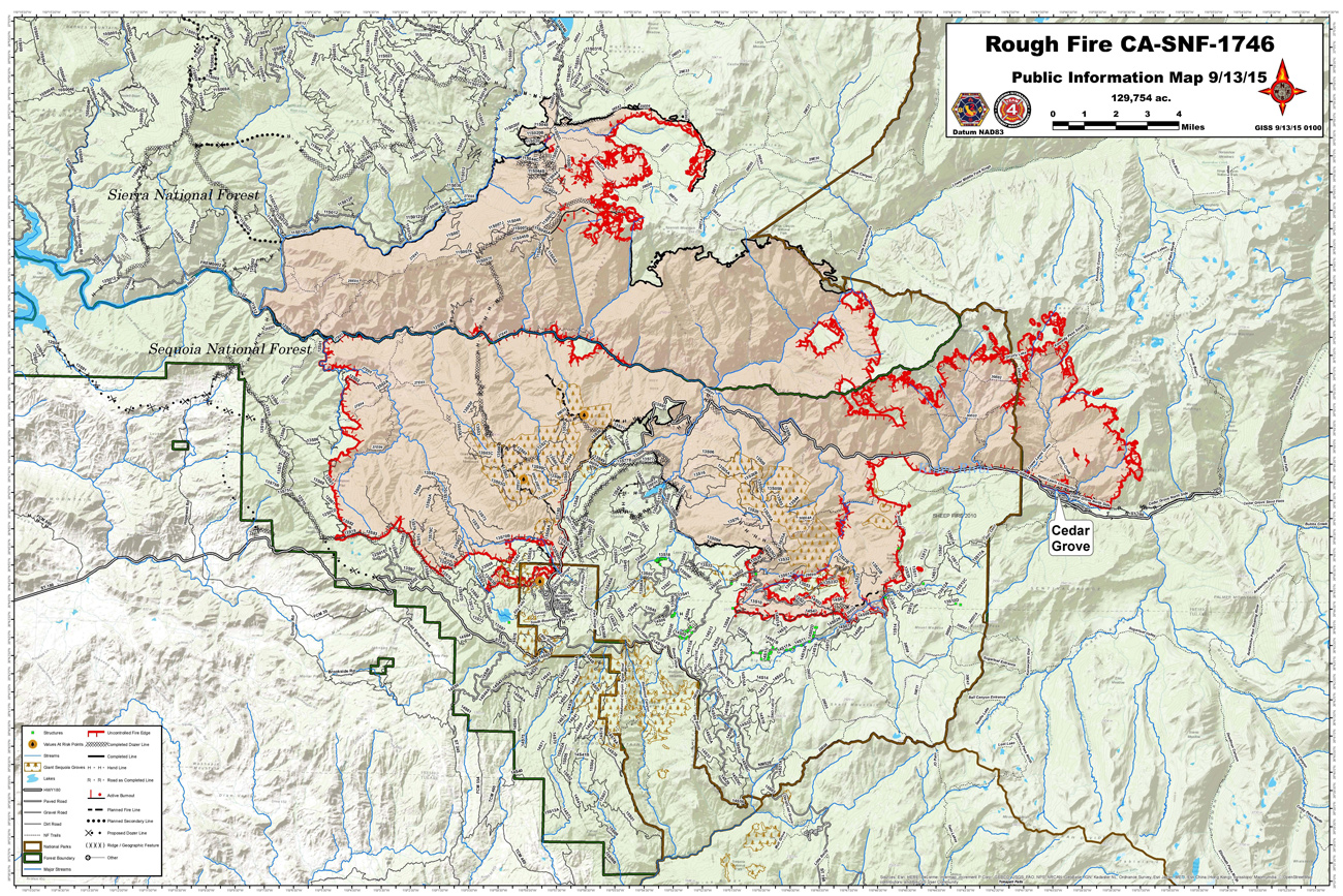 rough fire map september 13 public infor map
