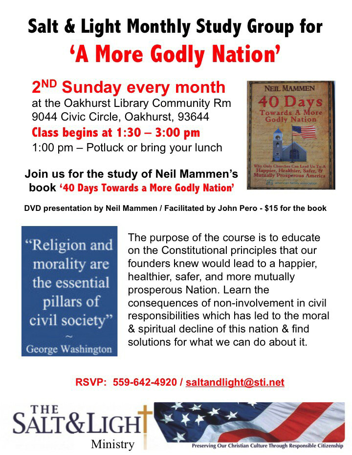 salt and light ministry flyer oakhurst