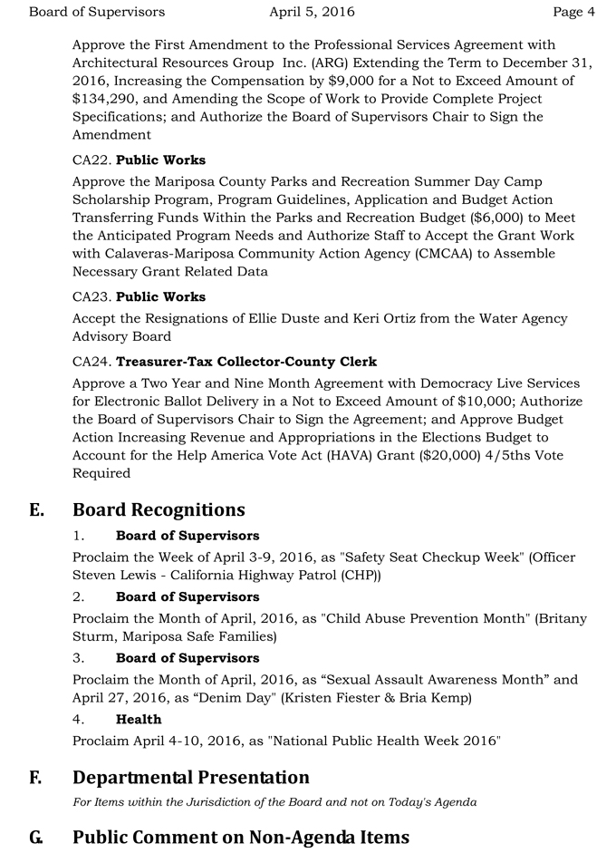 2016 04 05 mariposa county board of supervisors april 5 2016 agenda 4