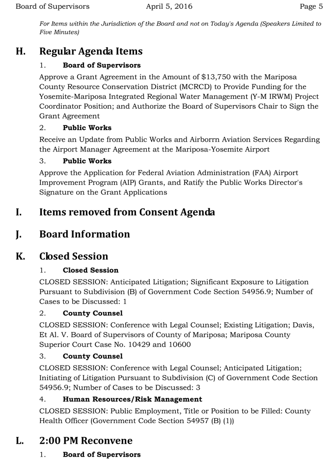 2016 04 05 mariposa county board of supervisors april 5 2016 agenda 5