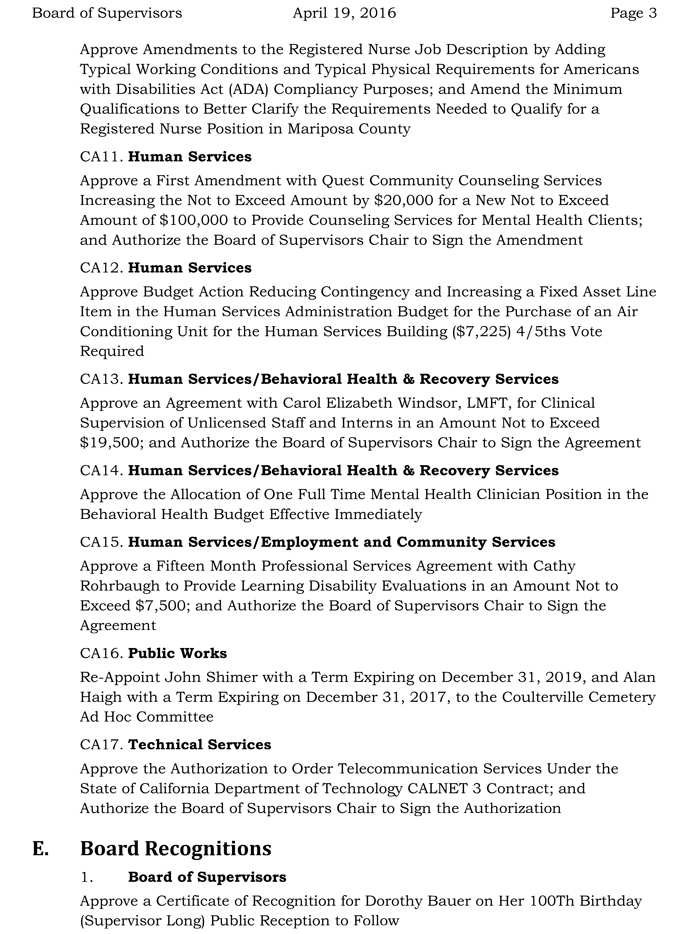 2016 04 19 mariposa county board of supervisors agenda april 19 2016 3