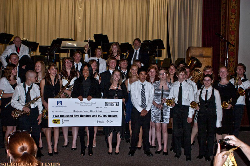 mariposa hig hschool grizzly band grammy with sheila e