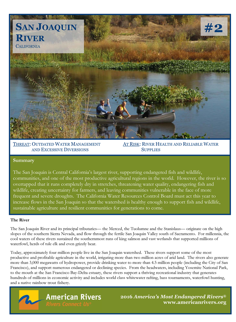 san joaquin river report by american rivers 1