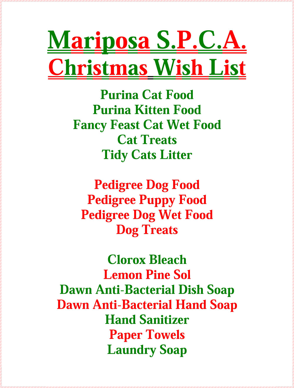 Christmas Wish List