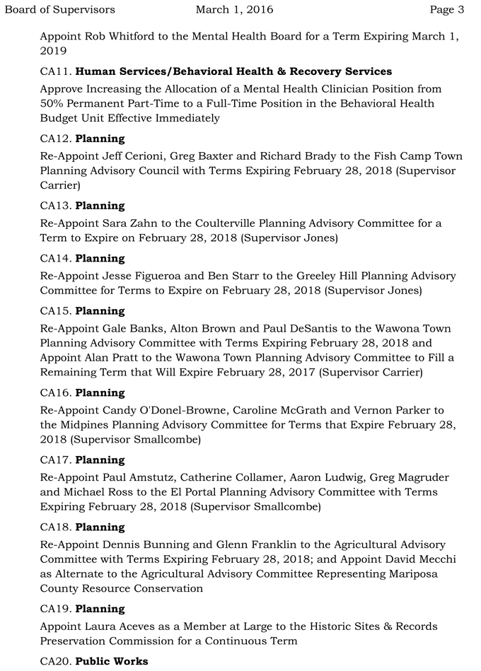 mariposa county board of supervisors meeting agenda march 1 2016 3