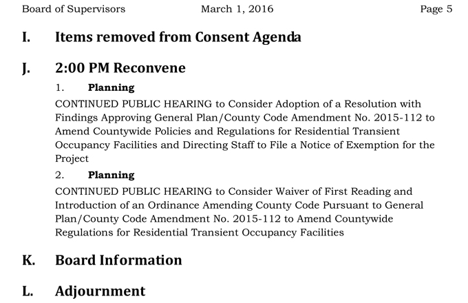 mariposa county board of supervisors meeting agenda march 1 2016 5