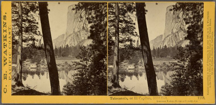 nypl digitalcollections stereoscopic view of tutocanula or el capitan watkins