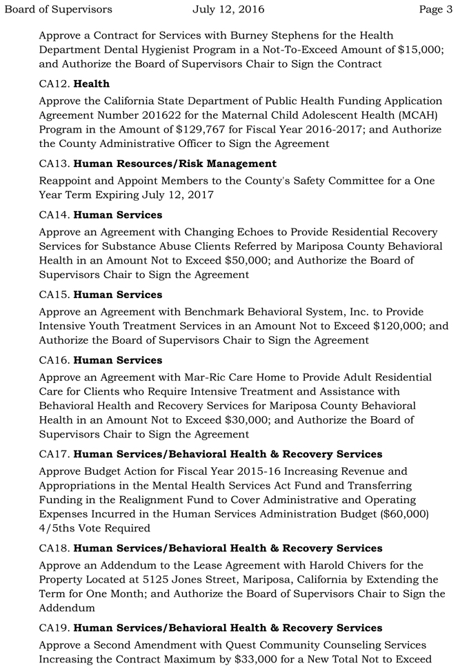 2016 07 12 mariposa county board of supervisors agenda july12 2016 3