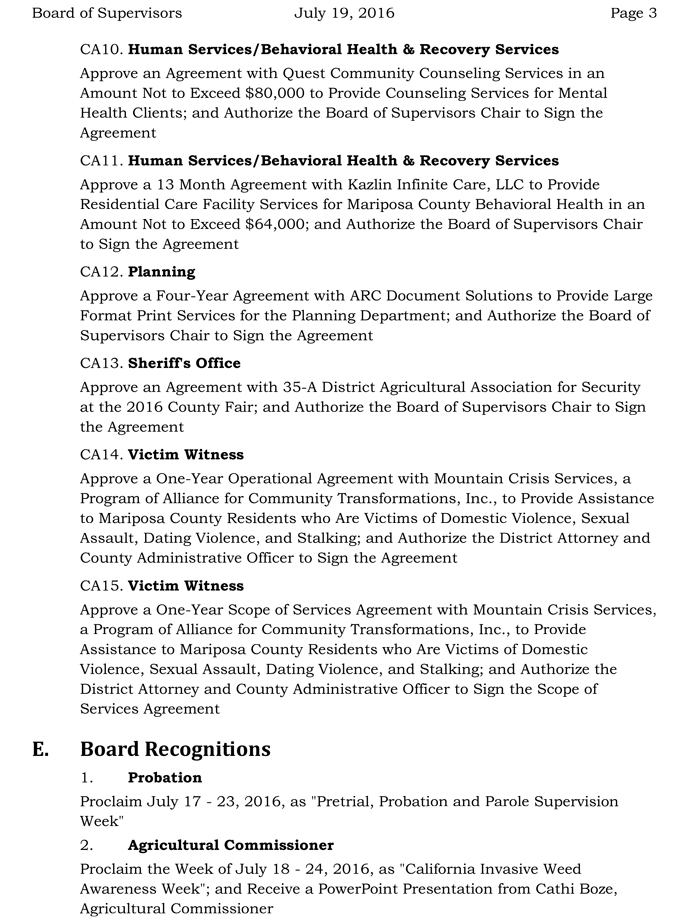 2016 07 19 mariposa county board of supervisors agenda july 19 2016 3