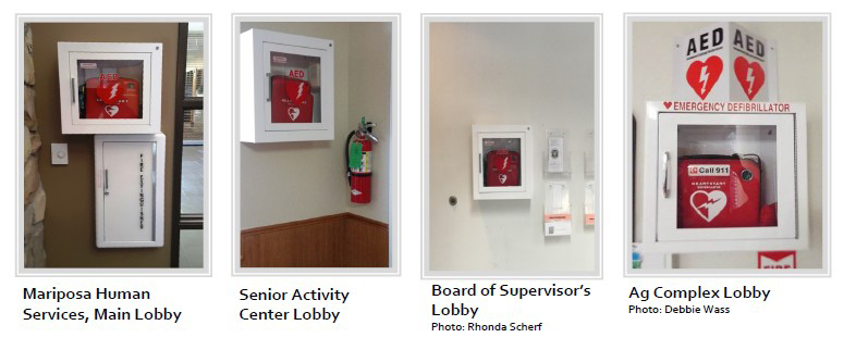 public access automated external defibrillators aeds mariposa government buildings