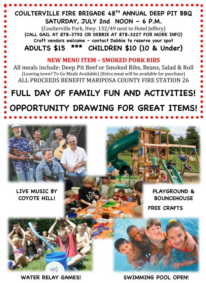 coulterville fire brigade 2016 BBQ july 4 2016