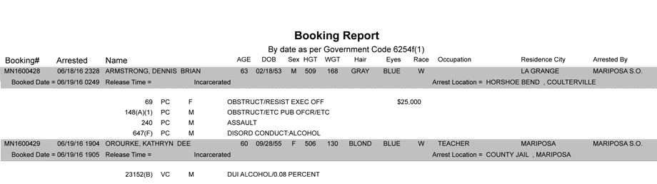 mariposa county booking report june 19 2016
