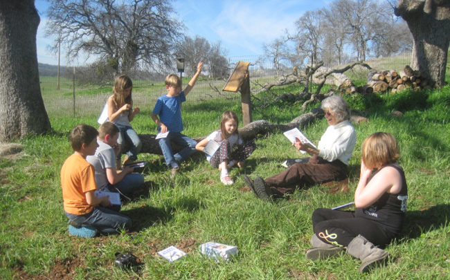SFCS Students enjoying grant books