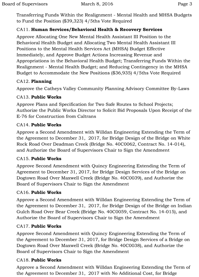 mariposa county board of supervisors meeting agenda march 8 2016 3