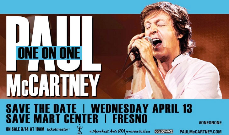 paul mccartney fresno state one on one tour