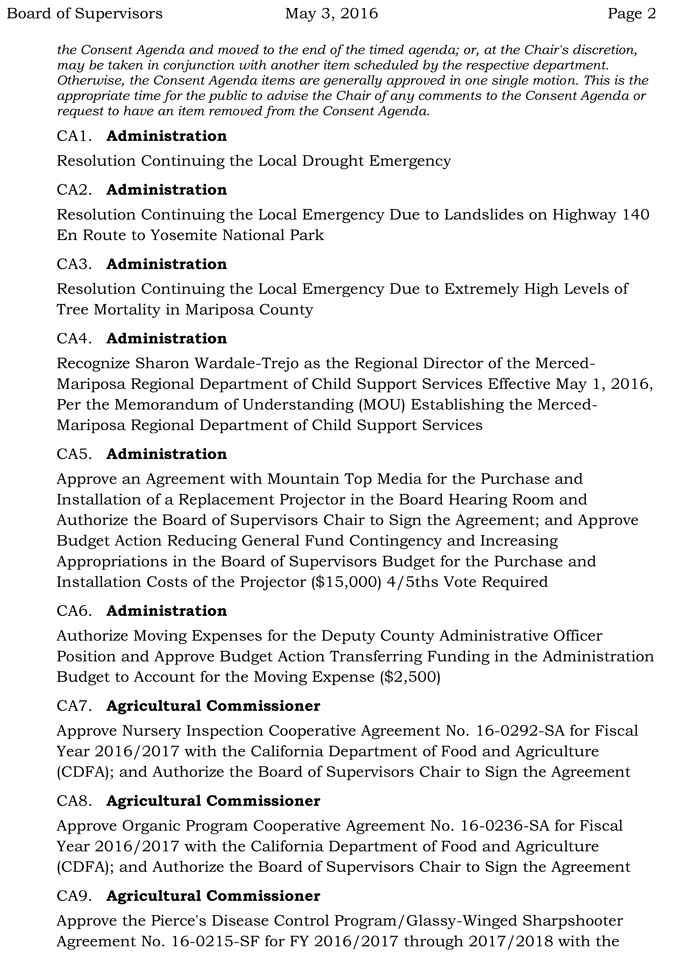 2016 05 03 mariposa county board of supervisors agenda may 3 2016 2