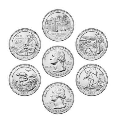 america the beautiful 2016 circulating quarter set