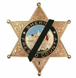 fresno county sheriff badge with ribbon