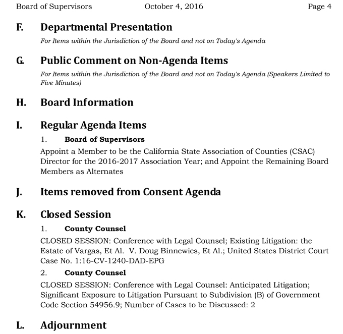 2016 10 04 mariposa county board of supervisors agenda october 4 2016 4